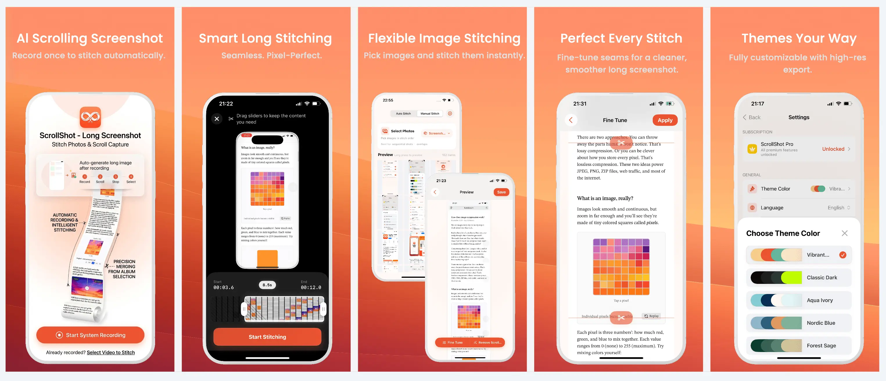 ScrollShot Demo-Cover mit automatischem Stitching langer Screenshots